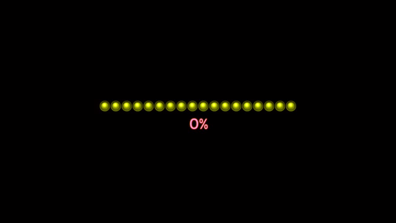 Animation colorful loading bar.