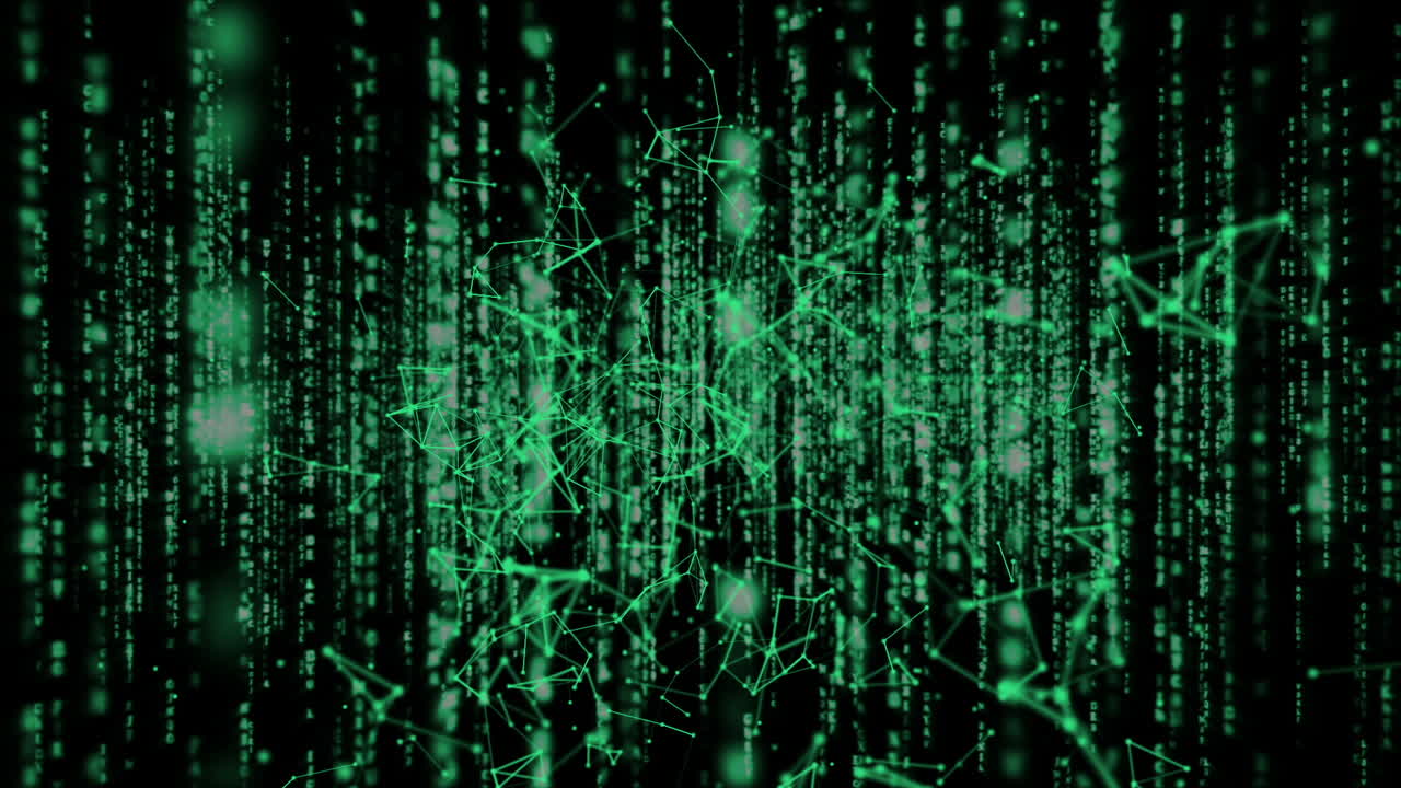 다각형 연결 점과 선을 가진 매트릭스 루프