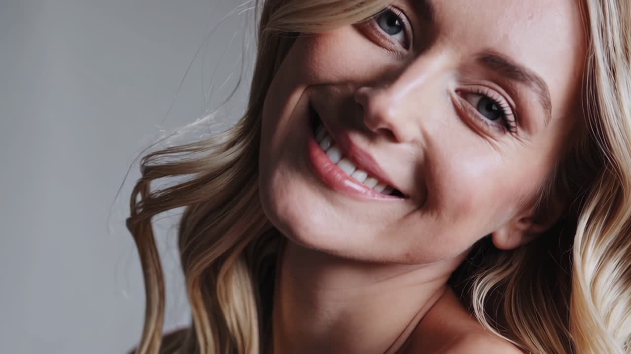 Ritratto di una donna bionda sorridente