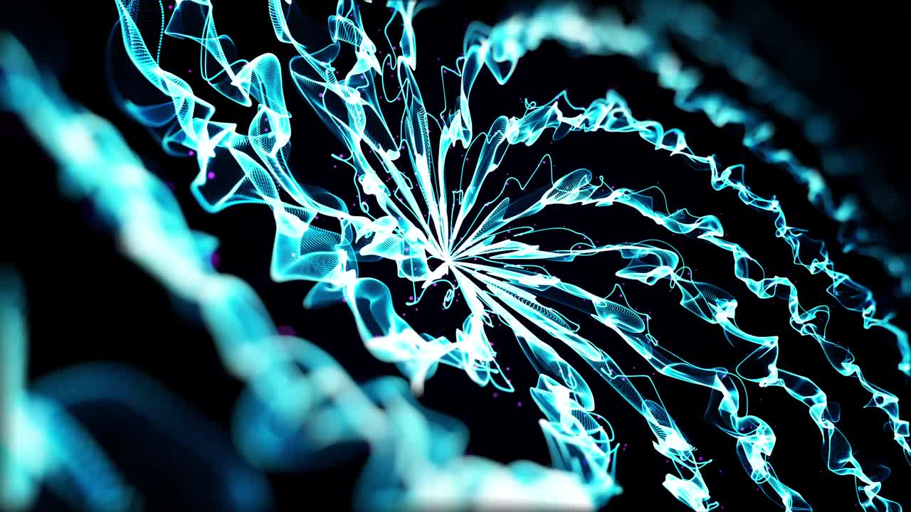 fondo de cintas de baile azul abstracto. animación de alta calidad de medusas azules abstractas