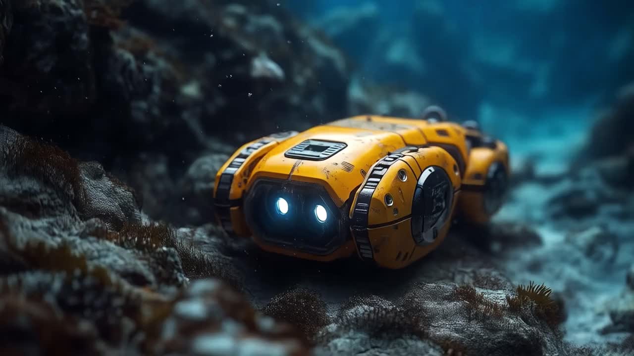 Underwater Autonomous Vehicle Exploring Coral Reef
