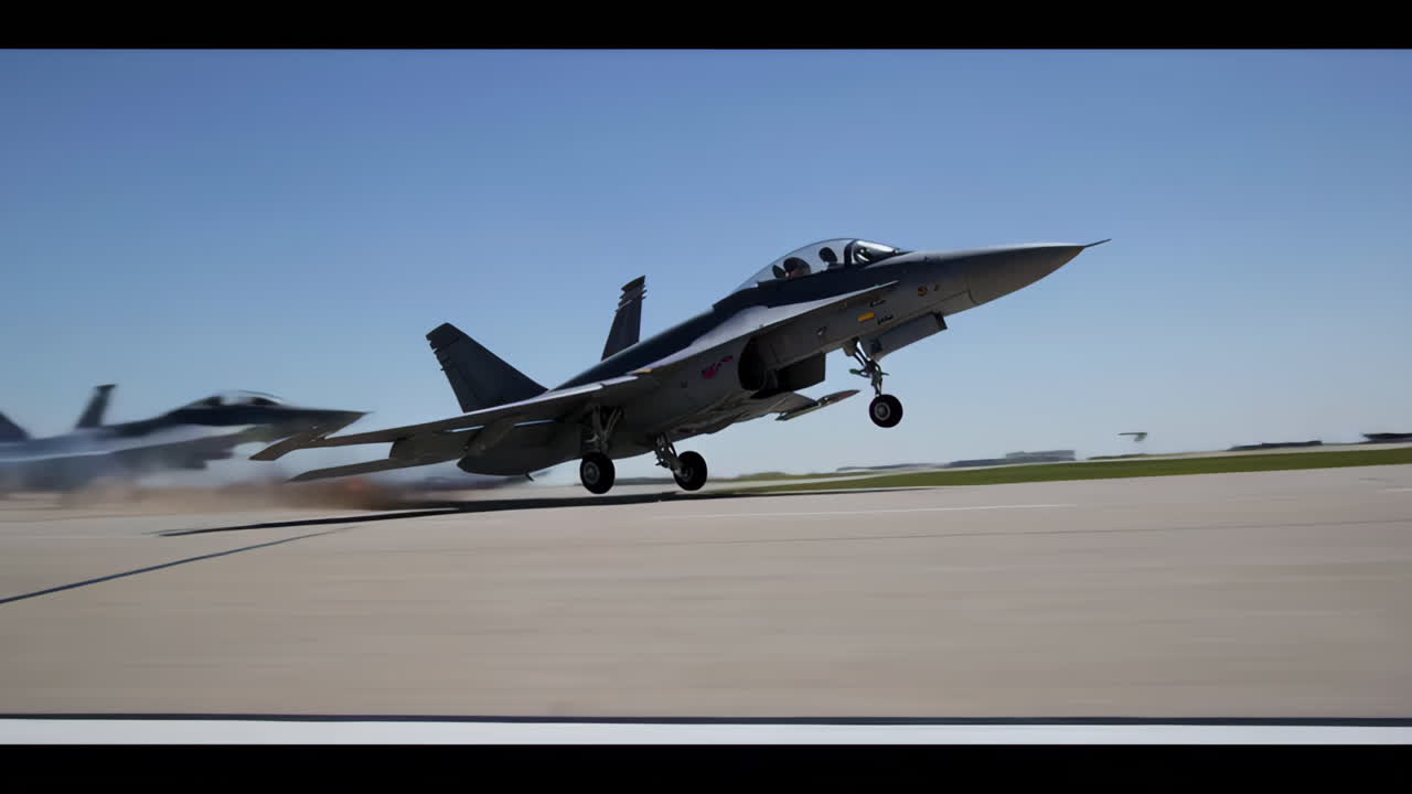 Military Fighter Jets Landing and Taking off