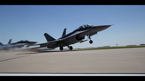 military fighter jets landing and taking off