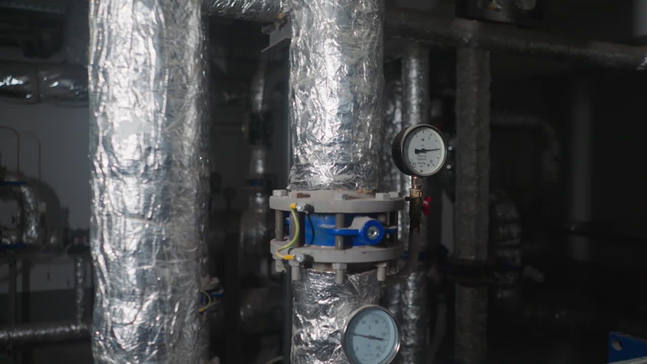 tubos con brida de conexión de aislamiento térmico y medidor