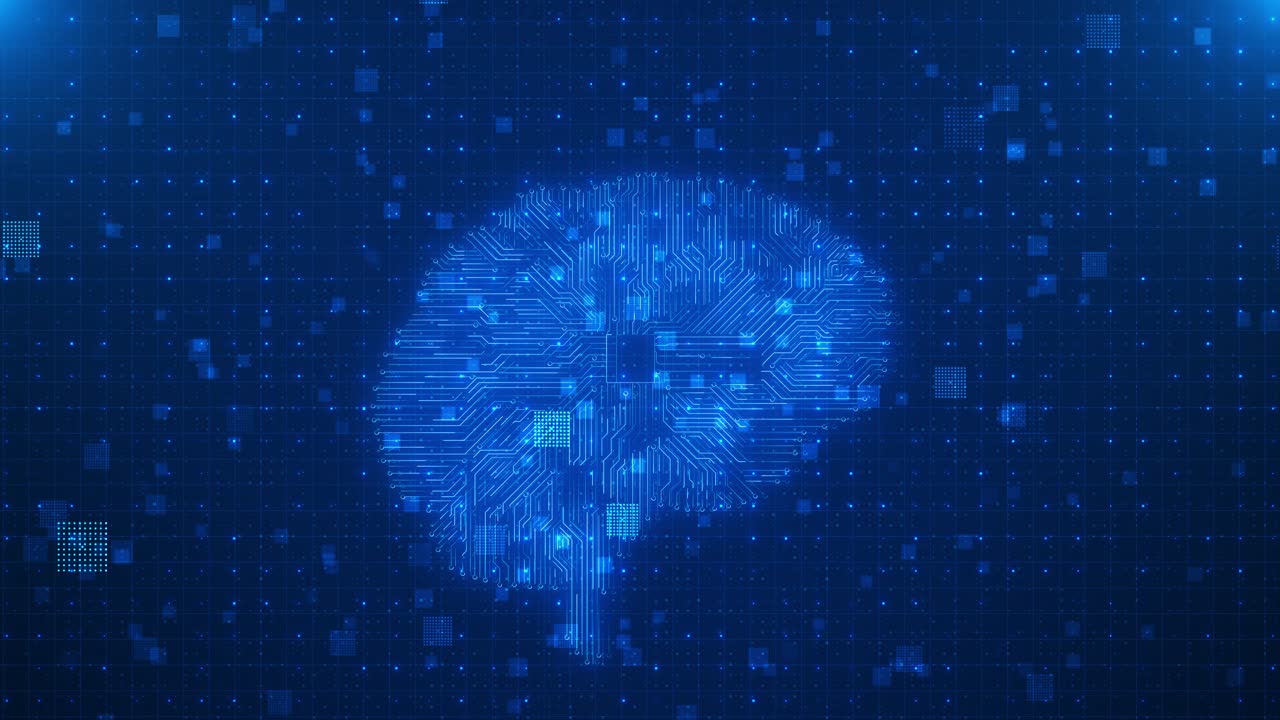 Futuristic human brain scan technology ai artificial intelligence digital brain bid deep learning