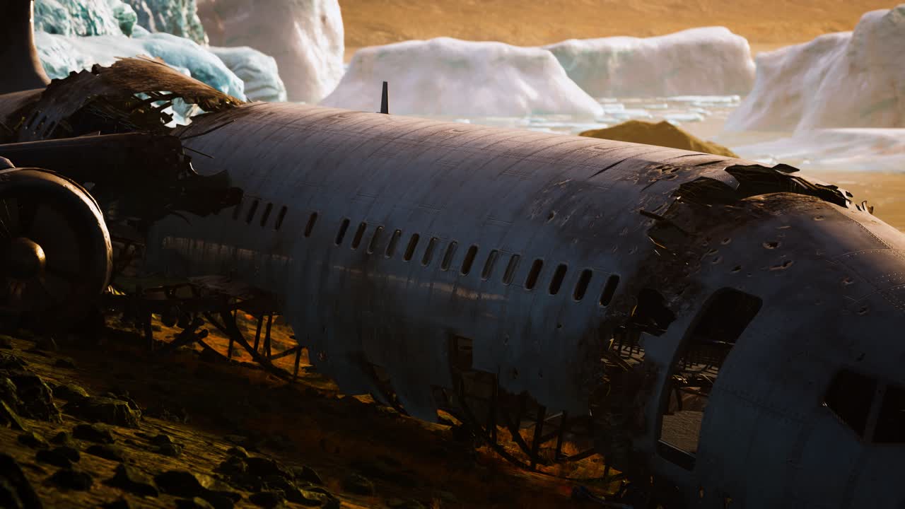El avión se estrelló en una montaña.