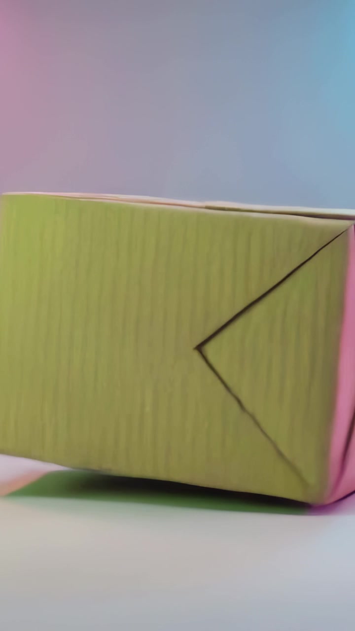 Vertical video: Camera panning, revealing white truck in studio, cutting to corrugated box textures