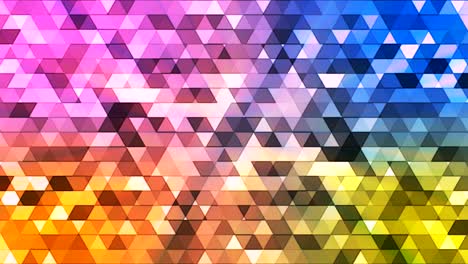 broadcast twinkling polygon hi-tech triangles, multi color, abstract