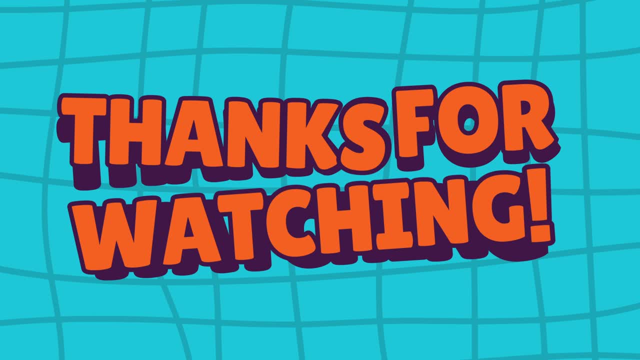 Thanks for watching thank you animated kinetic text animation outro video