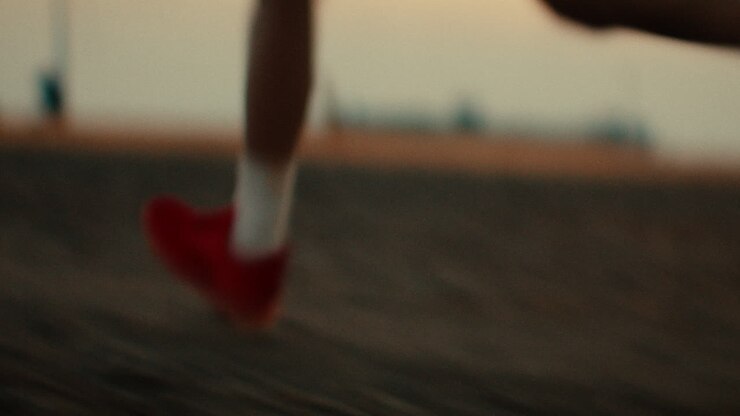 Blurred runner in motion