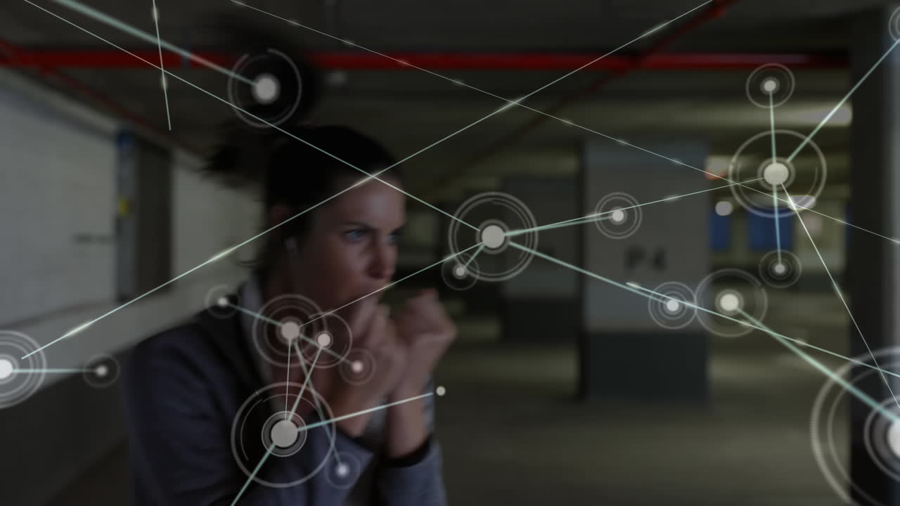 animación de la red de conexiones con el entrenamiento de boxeadores