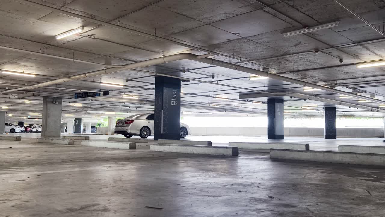 Empty Underground Parking Garage