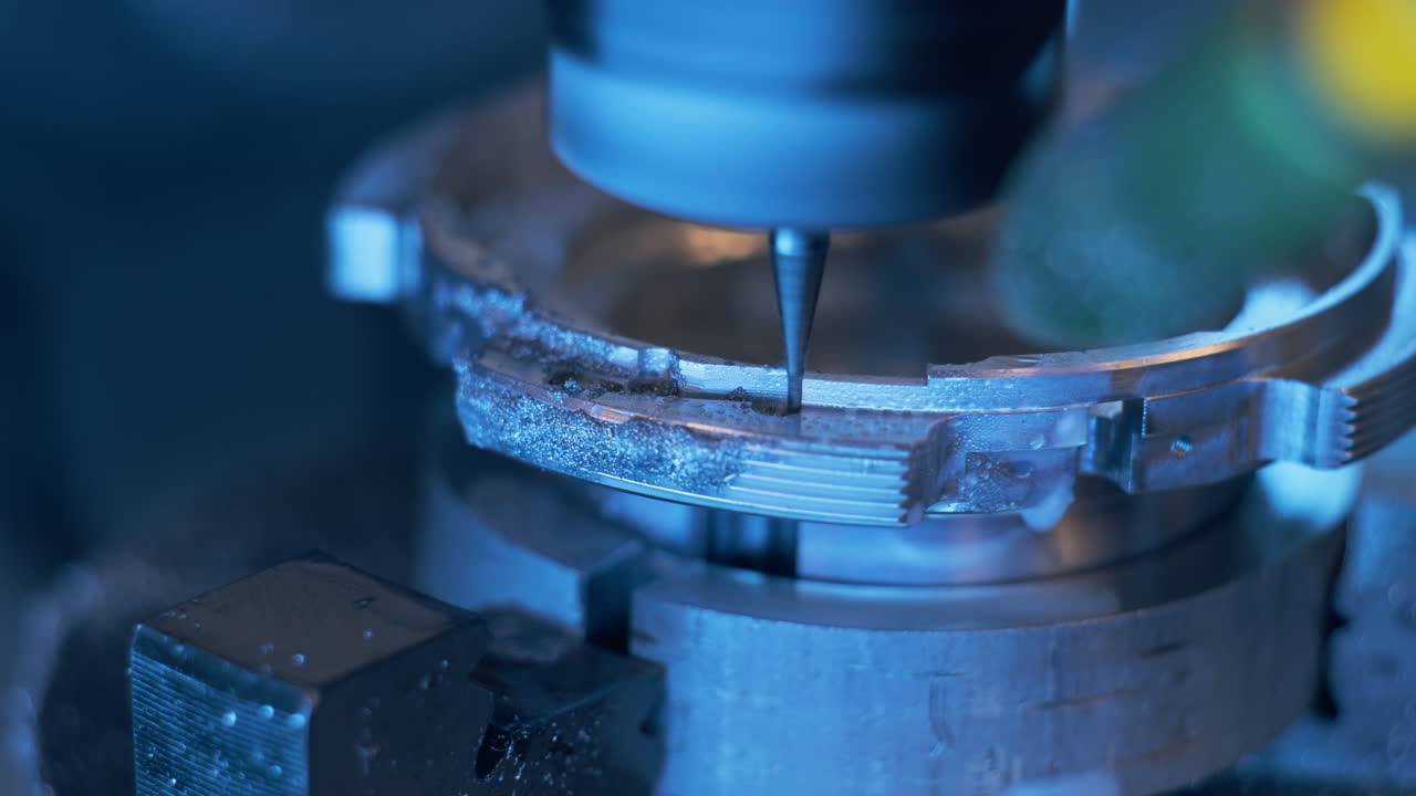 fresatrice su fabbriche per il taglio di fessure su pezzi di lavorazione per lenti cinematografiche