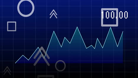 animation of data processing and diagrams over shapes