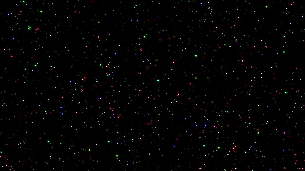 4k farveglimmerpartikler. Loopet overlay