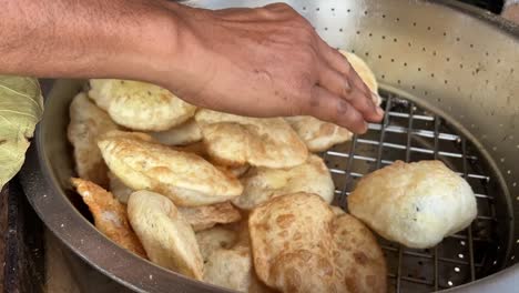 hing kachori prepared in a bengali restaurant