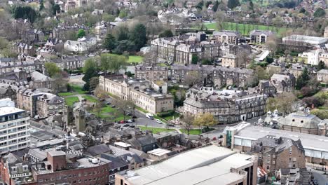 apartments blocks harrogate north yorkshire town uk drone,aerial