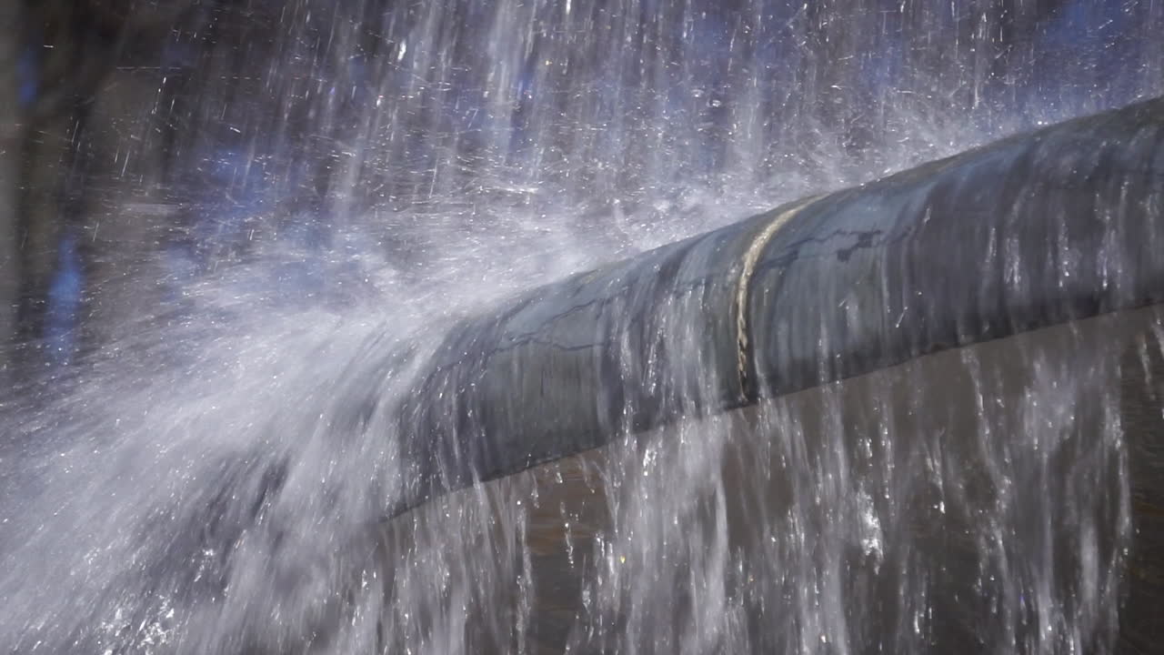 Water cascading over a fountain