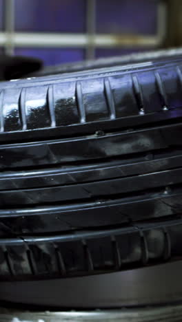 stacked tires close up