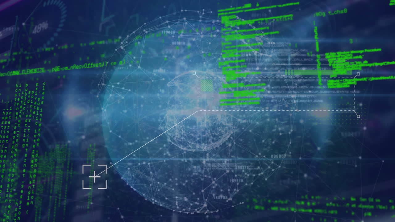 전 세계 데이터 프로세싱의 애니메이션