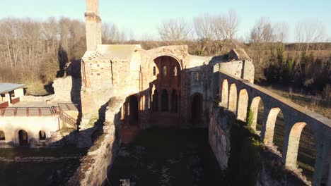 ruins of a monastery in moreruela, zamora, spain