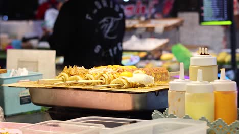 delicious food at bustling night market