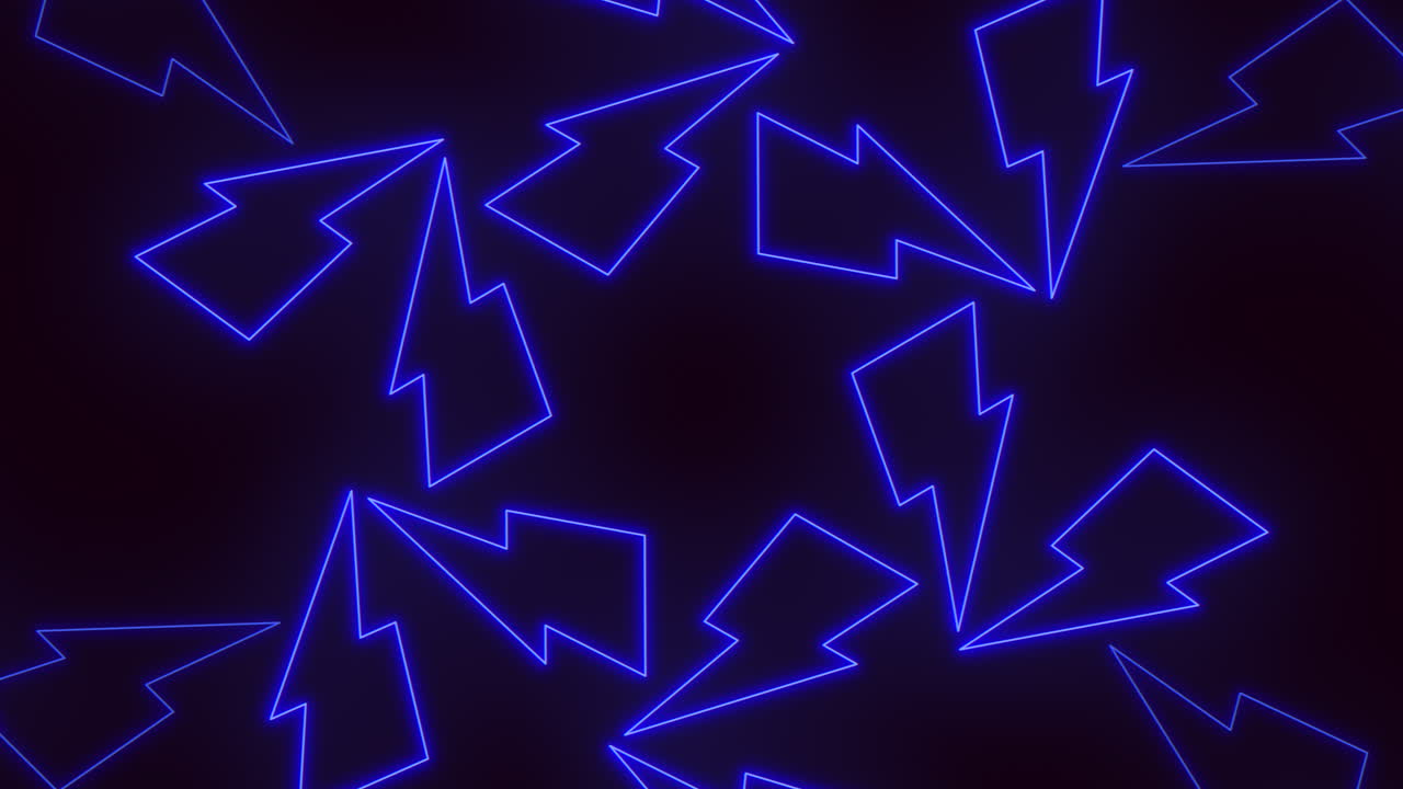 Dynamic blue lightning bolts in diagonal pattern on black background