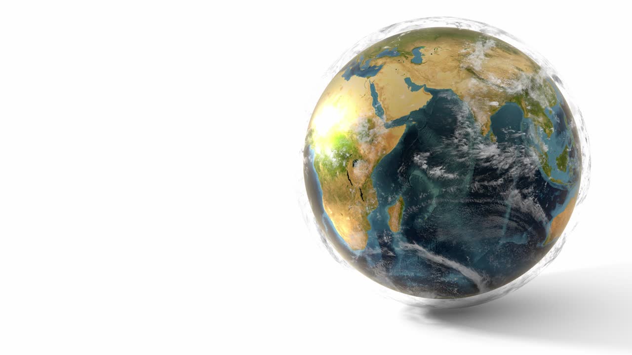 4k tierra con nubes girando bucle lado derecho