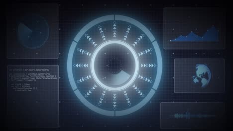 Animation-of-scope-scanning-and-data-processing-on-screens-over-grid