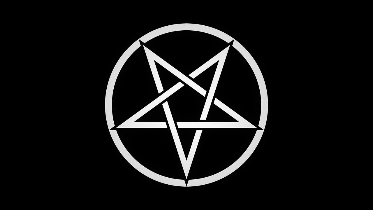 símbolo del pentagrama efecto de quema de papel