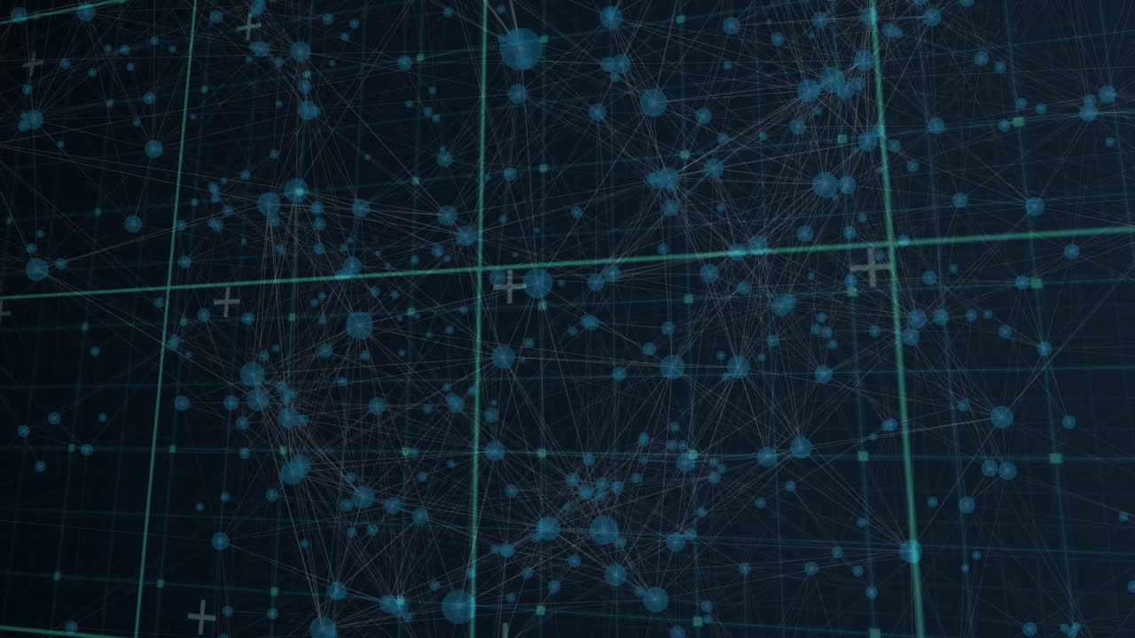 Animation of network of connections in digital space