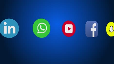 social media logos pixel art