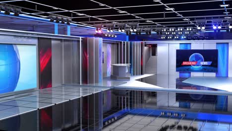 fondo de estudio de noticias virtuales en 3d, bucle