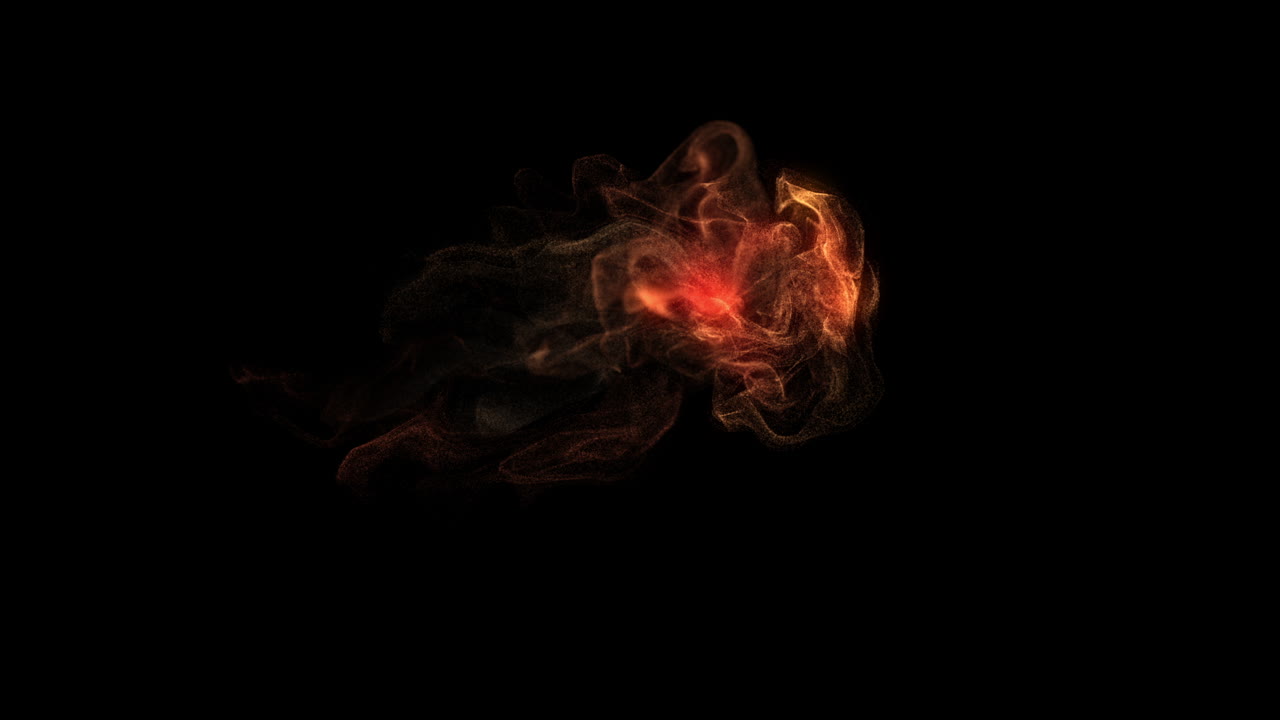 Effetti visivi astratti di fuoco e fumo