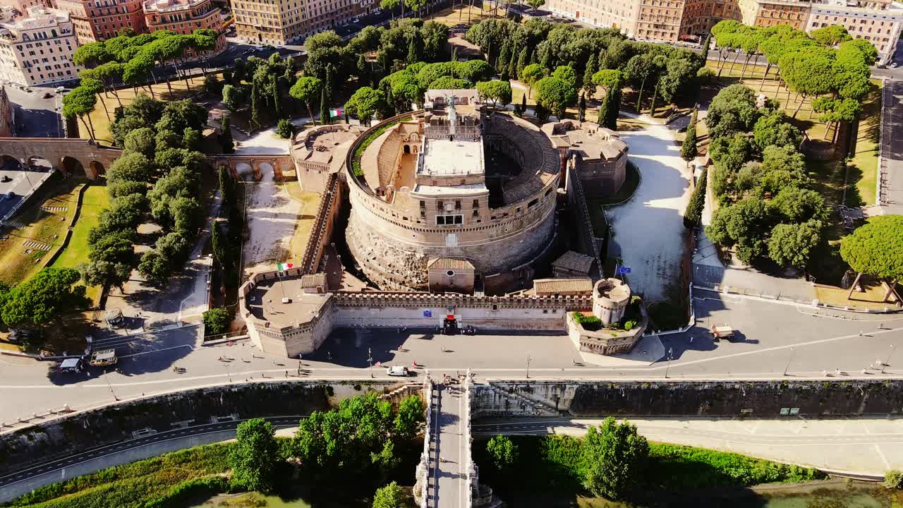 Morning light unveils Castel Sant’Angelo, reflecting timeless European unity