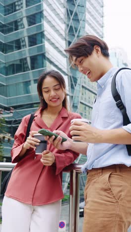 people looking at phone