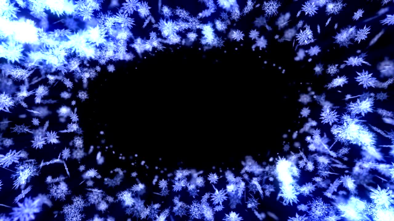 вращение кристалла снега, анимация cg, петля