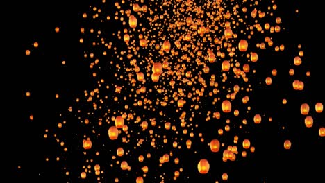 background of sky lantern with decorative festive light at diwali night lanterns.