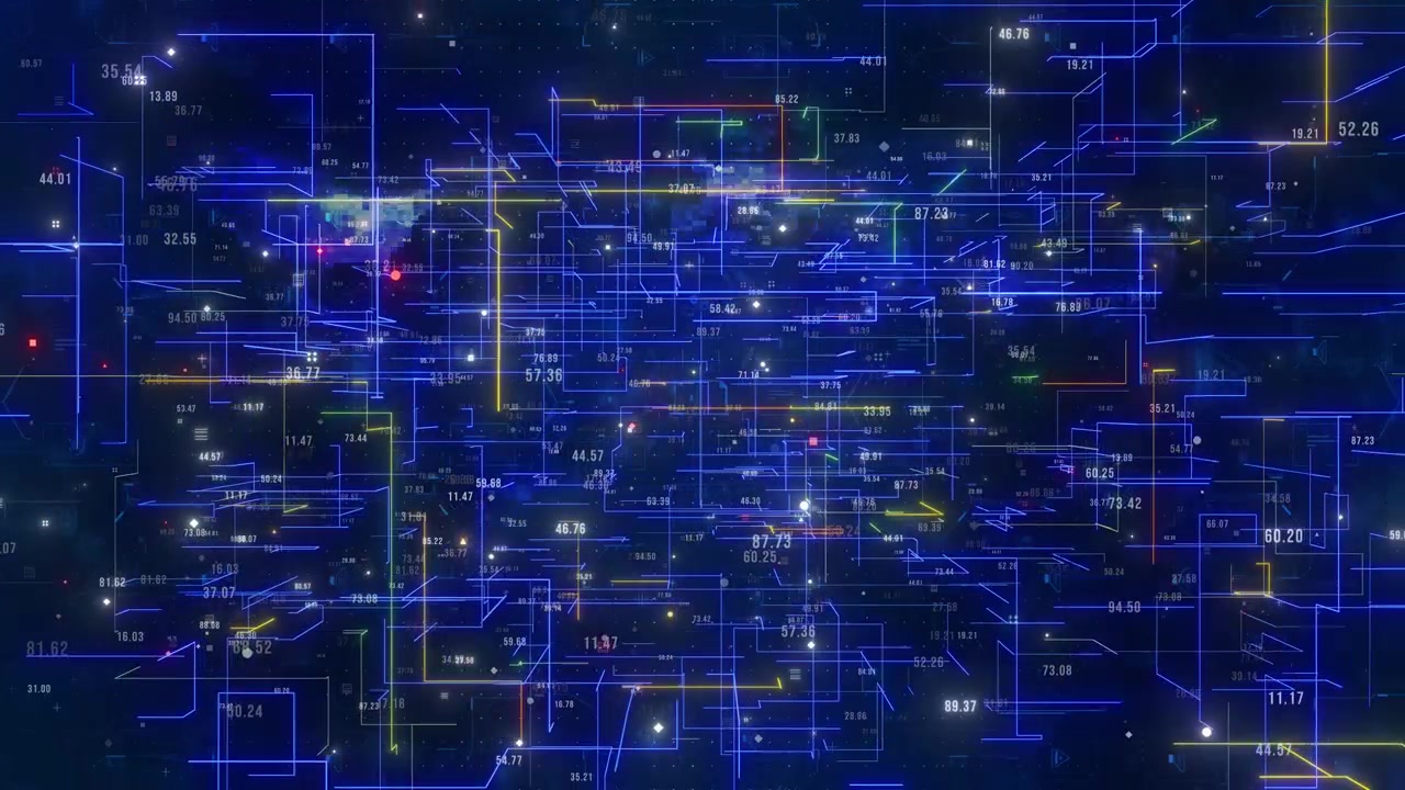 Abstrakt digital netværksdatastrøm-animation