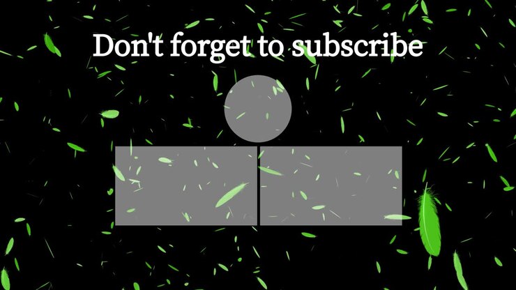 Feather falling Particles end card ending screen motion graphics