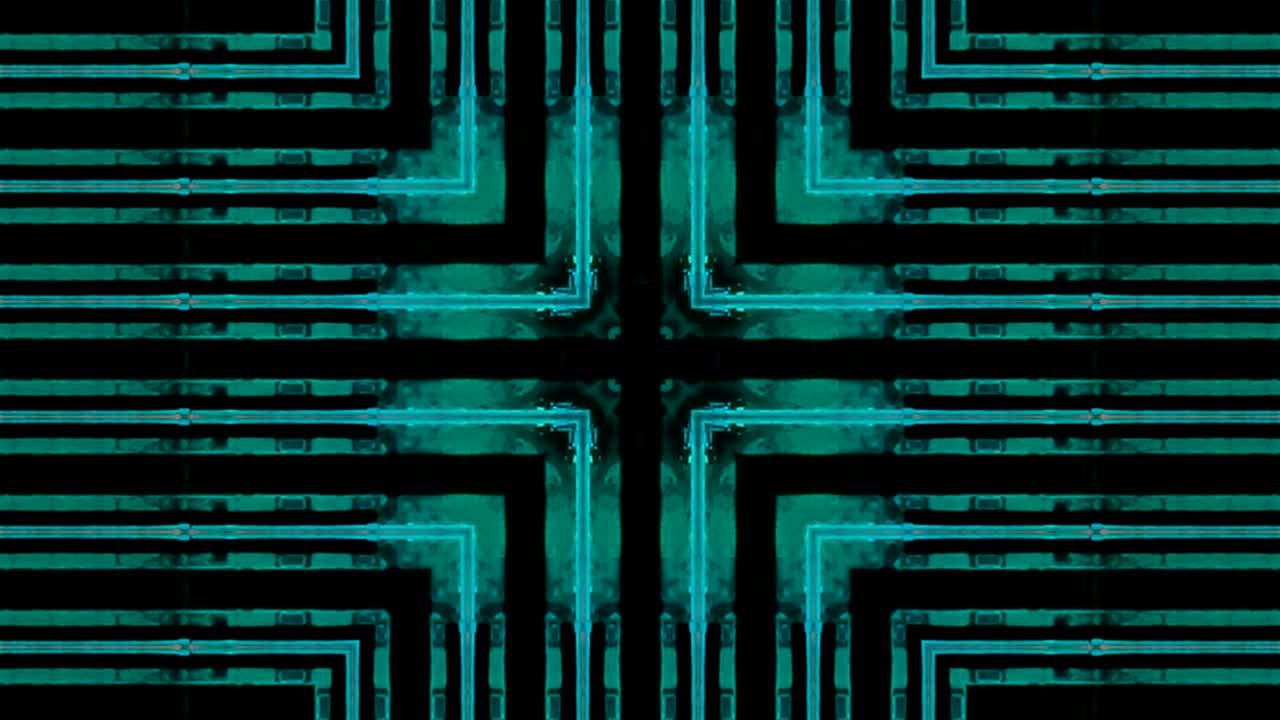 fondo abstracto futurista con animación de vuelo en túnel futurista abstracto con patrón de líneas de luz de neón.