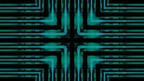 fondo abstracto futurista con animación de vuelo en túnel futurista abstracto con patrón de líneas de luz de neón.