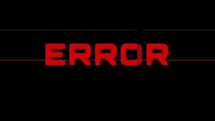 Digital Glitch Effect with Red Error Text Overlay