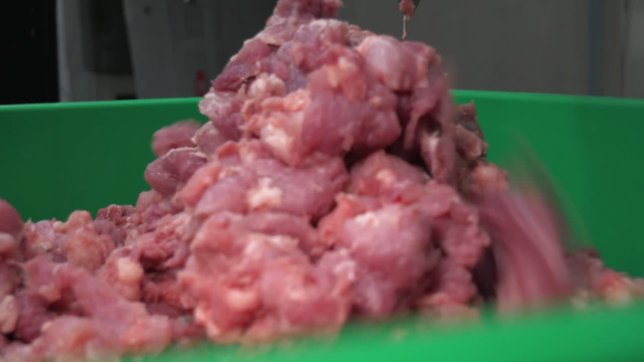Sausages Meat Process Factory Production Handmade Smoked Boiled Wrap Mincemeat Spice