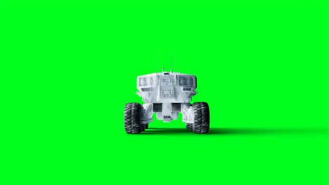 el rover se aísla en la pantalla verde. animación realista en 4k.
