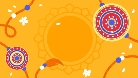 Motion Graphic of Flat background for raksha bandhan festival celebration