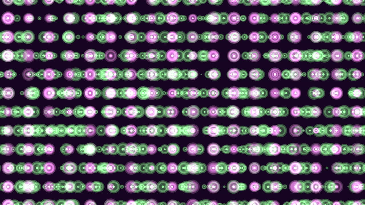 patrón de círculo púrpura y verde sobre fondo negro