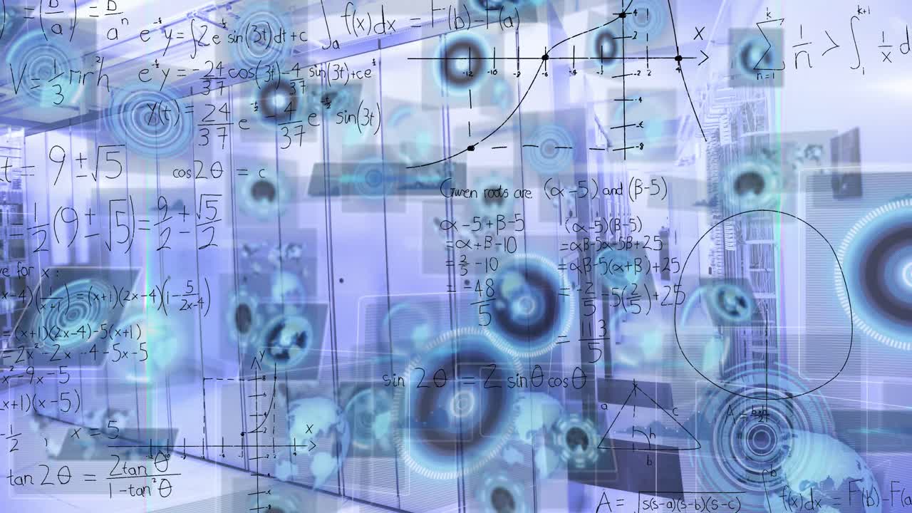 레이더, 인포그래픽 인터페이스 및 서버  ⁇ 에서 수학 방정식의 애니메이션