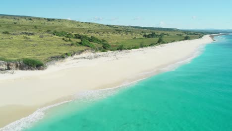 Excellent-Aerial-Shot-Of-Waves-Lapping-The-Coast-Of-Sumba-Island-In-Indonesia