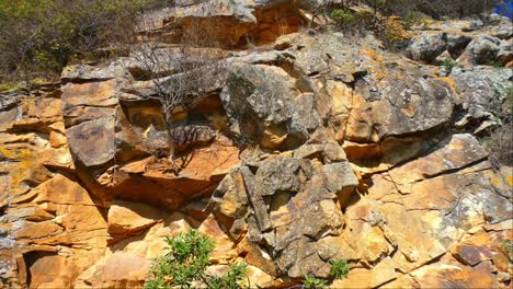 Efecto-Interesante-De-La-Luz-Solar-Que-Refleja-El-Movimiento-Del-Agua-Sobre-La-Roca-Volcánica---Vía-De-La-Bahía-De-Los-Gobernadores,-Península-De-Los-Bancos